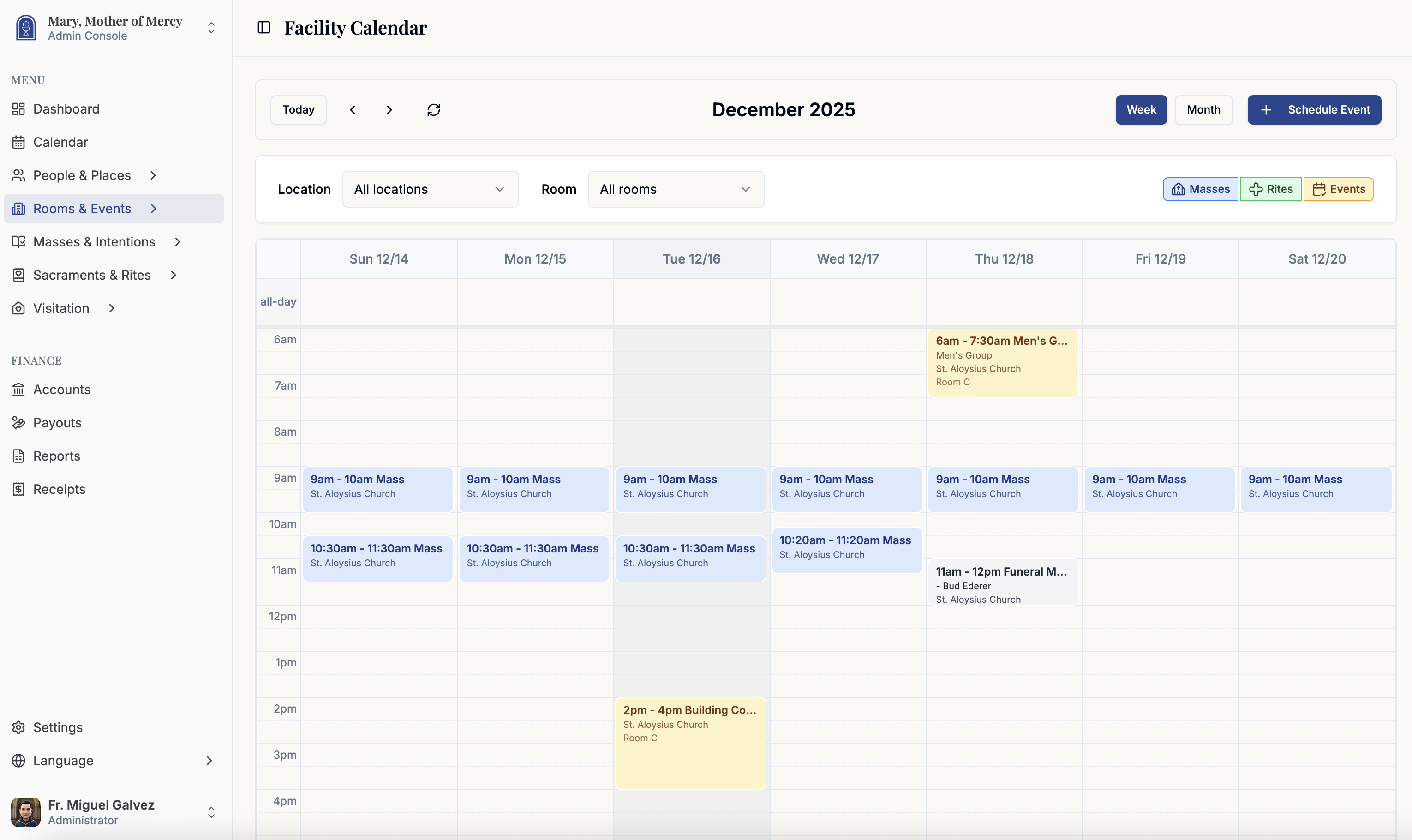 Facility Calendar